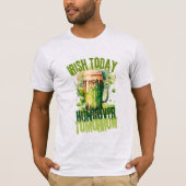 Irish Beer Grunge Clover Funny St Patrick Day Mann T-shirt (Voorkant)