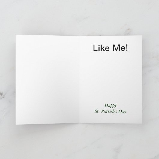 Irish Beer Hugger St. Patrick's Day Wenskaart Kaart (Binnen)