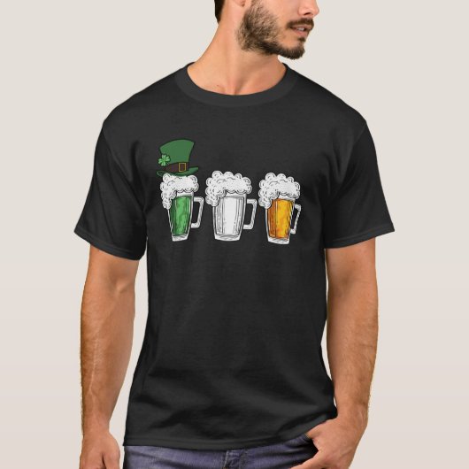 Irish Beer Ireland Flag St Patrick s Day Mens Wome T-shirt (Voorkant)