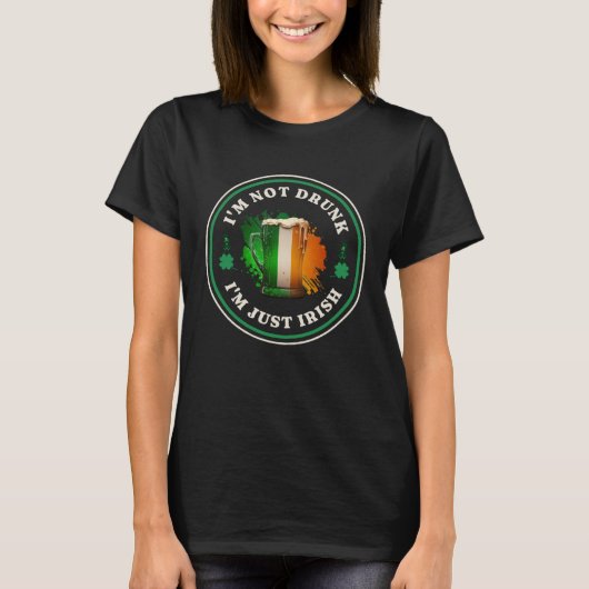 Irish Beer Ireland Flag St Patricks Day  Drinking  T-shirt (Voorkant)
