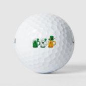 Irish Beer Ireland Flag St Patricks Day Leprechaun Golfballen (Voorkant)