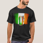 Irish Beer Ireland Flag St Patricks Day Shamrock D T-shirt (Voorkant)