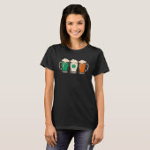 Irish Beer Ireland Flag St Patricks Day Shamrock D T-shirt (Voorkant volledig)