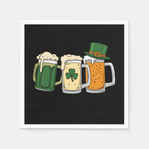 Irish Beer Ireland Flag St Patrick's Day Shamrock Servet