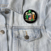 Irish Beer Ireland St Patricks Day Drink feest Ronde Button 5,7 Cm (In situ)