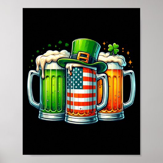 Irish Beer Ireland St Patricks Day Drinking Party  Poster (Voorkant)