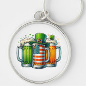 Irish Beer Ireland St Patricks Day Drinking Party Sleutelhanger (Voorkant)