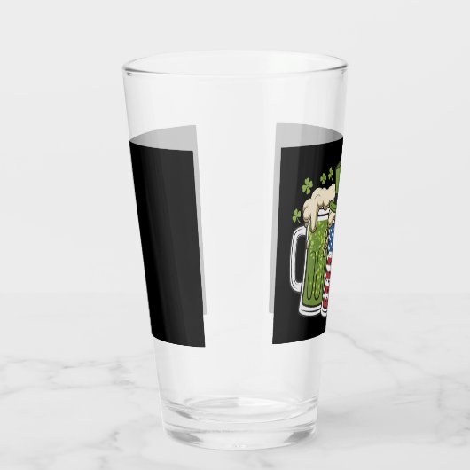 Irish Beer Ireland USA Amerikaanse vlag St Patrick Glas (Rechts)
