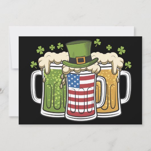 Irish Beer Ireland USA Amerikaanse vlag St Patrick Kaart (Voorkant)