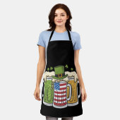 Irish Beer Ireland USA Amerikaanse vlag St Patrick Schort (Gedragen)