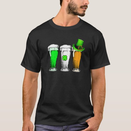 Irish Beer Love Ireland Flag St Patricks Day Manne T-shirt (Voorkant)