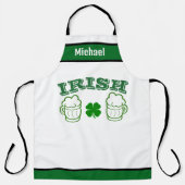 Irish Beer Lover Schort - Gepersonaliseerde Pub Gi (Voorkant)