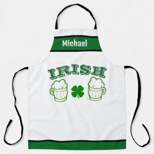 Irish Beer Lover Schort - Gepersonaliseerde Pub Gi