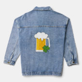 Irish Beer Mok met Shamrock Clover Denim Jacket (Achterkant)