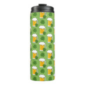 Irish Beer Mok met Shamrock Clover Pattern (Voorkant)