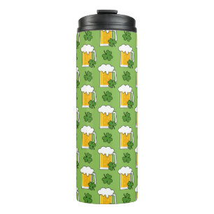 Irish Beer Mok met Shamrock Clover Pattern