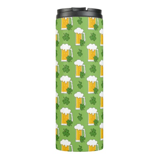 Irish Beer Mok met Shamrock Clover Pattern (Achterkant)