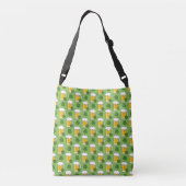 Irish Beer Mok met Shamrock Clover Pattern Crossbody Tas (Achterkant)