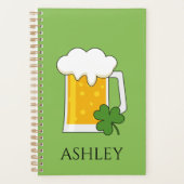 Irish Beer Mok met Shamrock Clover | personalisere Planner (Voorkant)