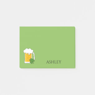 Irish Beer Mok met Shamrock Clover   personalisere Post-it® Notes