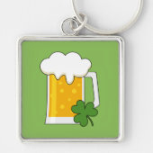 Irish Beer Mok met Shamrock Clover Sleutelhanger (Voorkant)