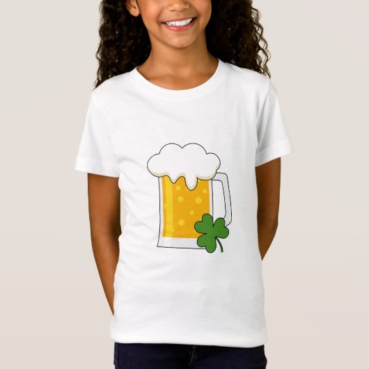 Irish Beer Mok met Shamrock Clover T-shirt (Voorkant)