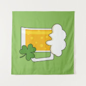 Irish Beer Mok met Shamrock Clover Wandkleed (Voorkant (horizontaal))