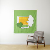 Irish Beer Mok met Shamrock Clover Wandkleed (In Situ (horizontaal))