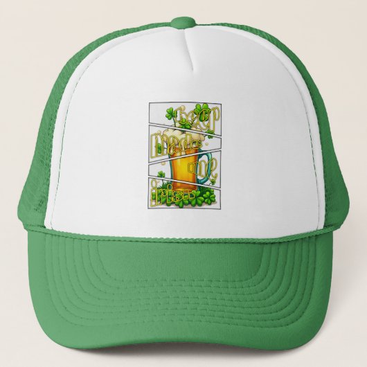 Irish Beer Mug St Patrick’s Day Shirt – boné Trucker Pet (Voorkant)