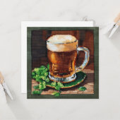 Irish beer needlepoint kaart (Voorkant / Achterkant in situ)