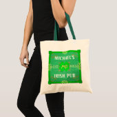 Irish Beer Pub Brewpub Green | Aangepaste naam Tote Bag (Voorkant (product))