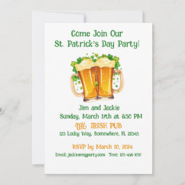 Irish Beer St. Patrick's Day Party Kaart