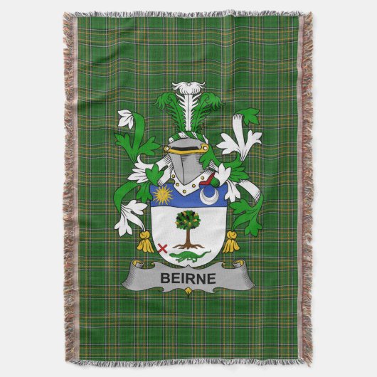 Irish Beirne of O_Beirne familiewapen Deken (Voorkant Verticaal)
