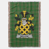 Irish Bellew Coat of Arms Family Crest Ireland Deken (Voorkant Verticaal)