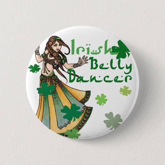 Irish Belly Dancer Ronde Button 5,7 Cm (Voorkant)