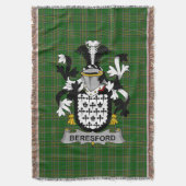 Irish Beresford Coat of Arms Family Crest Ireland Deken (Voorkant Verticaal)