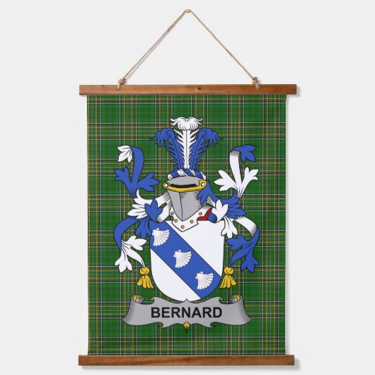 Irish Bernard Coat of Arms Family Crest Hangend Wandkleed (Voorkant)