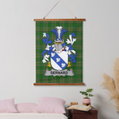 Irish Bernard Coat of Arms Family Crest Hangend Wandkleed (Slaapkamer)
