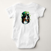 Irish Bernese Dog Leprechaun Pet St Patricks Day Romper (Achterkant)