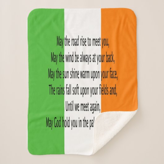 Irish Bessing Sherpa Blanket Deken (Voorkant)