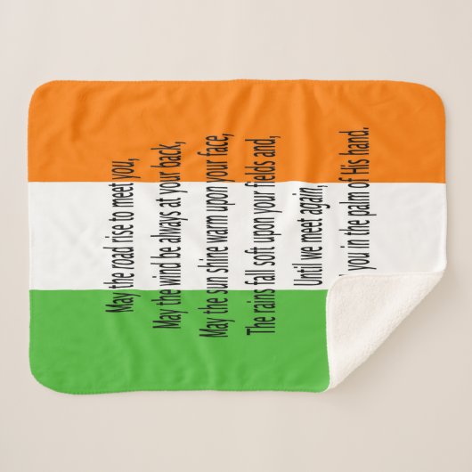 Irish Bessing Sherpa Blanket Deken (Voorkant (horizontaal))