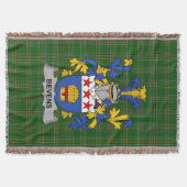 Irish Bevens Coat of Arms Family Crest Ireland Deken (Voorkant)