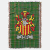 Irish Bindon Coat of Arms Family Crest Ireland Deken (Voorkant Verticaal)