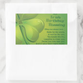 Irish Birthday Blessing, Celtic Rechthoekige Sticker (Tas)
