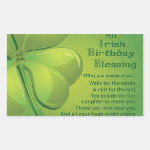 Irish Birthday Blessing, Celtic Rechthoekige Sticker