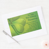 Irish Birthday Blessing, Celtic Rechthoekige Sticker (Envelop)