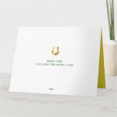 Irish Birthday Gold Hoefijzers St. Patricks Day Kaart (Achterkant)