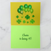 Irish Birthday Gold Hoefijzers St. Patricks Day Kaart (Binnen)