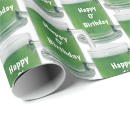 Irish Birthday Green Beer Cadeaupapier