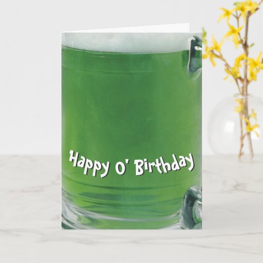 Irish Birthday Green Beer Kaart (Gele Bloem)